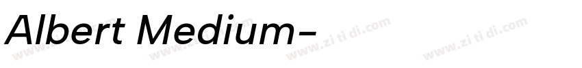 Albert Medium字体转换